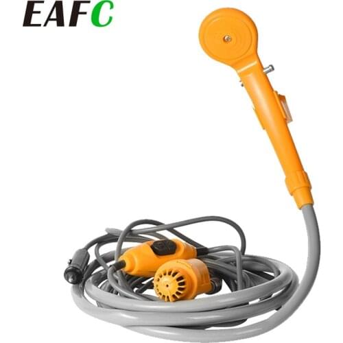 Portable Car Washer 12V Camping Shower DC Car Shower High Pressure Power Washer Electric Pump For Outdoor Camping Travel Pet
