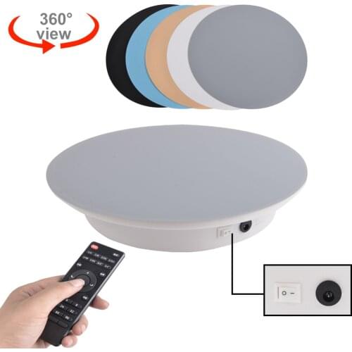 26cm 360 Degree Electric Rotating Photography Rotating Turntable Display Stand for Jewelry Product Display 3D Scan Pan with PVC