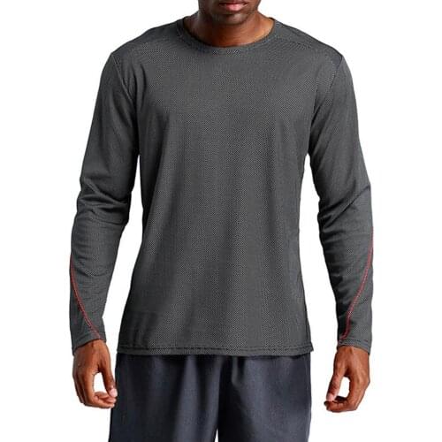 Dropshipping!! Sports T-shirt Mesh Quick Dry Men Solid Color Sweat-absorbent Round Neck Top for Fitness