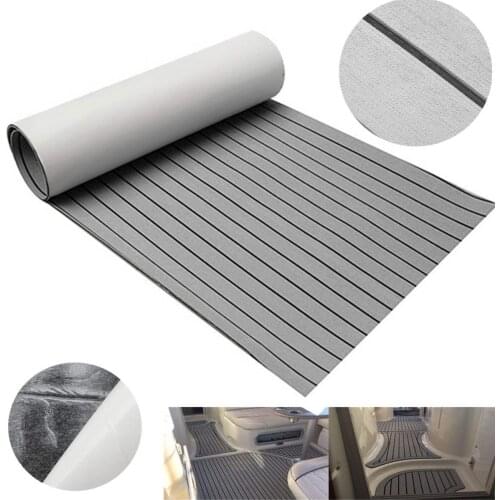 1200mmx2400mm Self Adhesive EVA Foam Teak Sheet Teak Boat Decking Car Boat Yacht Synthetic Teak Flooring Floor Mat Pad Grey 5mm