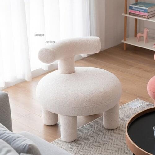 Nordic Childrens Single Sofa Small Apartment Living Room Leisure Low Stool Balcony Bedroom Furniture Kids Backrest Lounge Chair