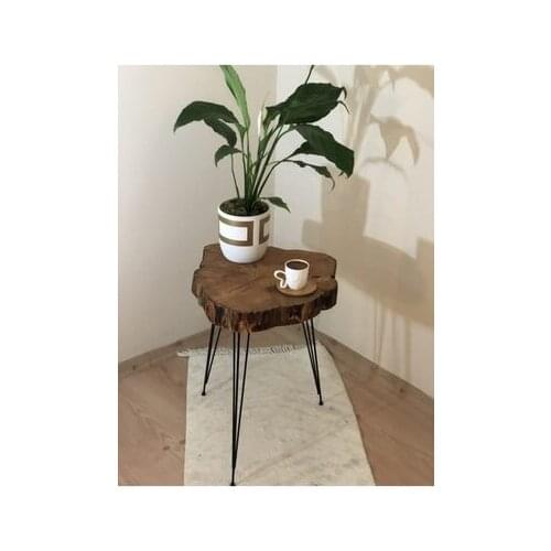 Modern lux Brown Natural Billet Zigon Coffee table coffe table