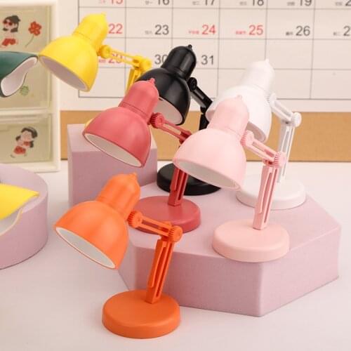 LED Table Lamp Mini Night Light Fold-able Night Reading Book Lamps Student Dormitory Unplugged Night Lights Eye Protections