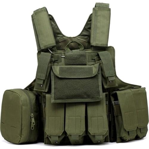 Tactical Airsoft Paintball Combat Body Armor Plate Carrier Strike Vest with Mgazine Pouch Utility Bag Hunting Military Army Vest