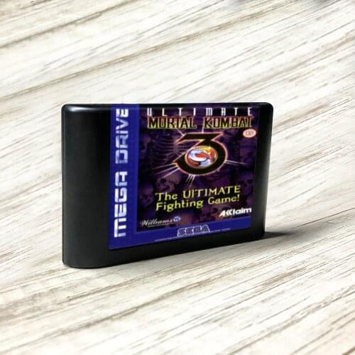 Ultimate Mortal Kombat 3 - EUR Label Flashkit MD Electroless Gold PCB Card for Sega Genesis Megadrive Video Game Console