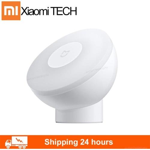 In Stock! Xiaomi Mijia Led Induction Night Light 2 360 Rotating Adjustable Brightness Magnetic Base Infrared Body Sensor
