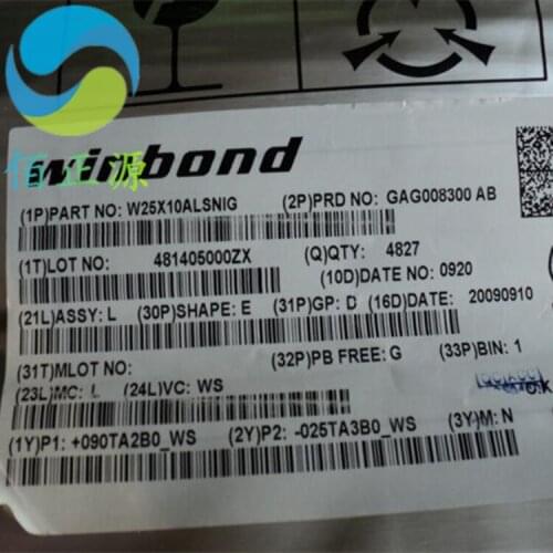 100% Original In Stock New W25X10ALSNIG SOP-8 WINBOND (10pcs/lot)