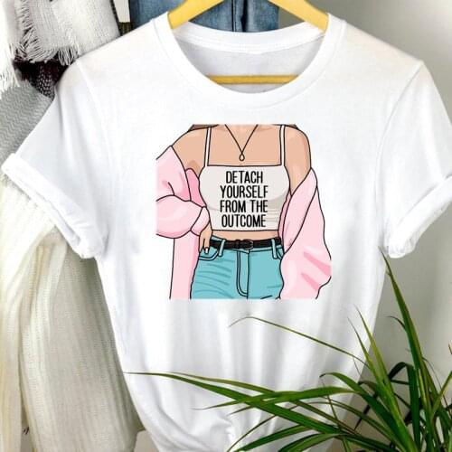 Women Clothes ladies sexy new style letters 90s Cartoon Print mujer camisetas Regular Tshirt Female Tee Top Graphic T-shirt