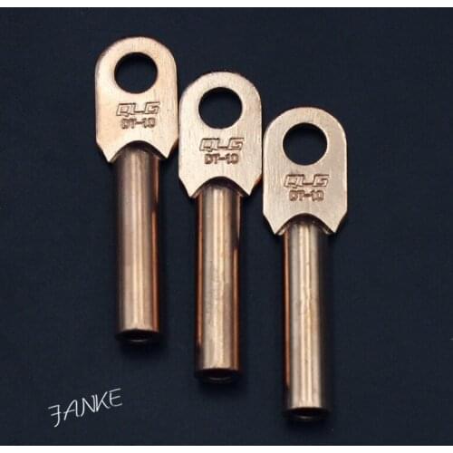 1piece DT-10 10mm2 Cable Lug Terminal Connector Copper Tone for 8.5mm Dia. Bolt Electric power fittings National Standard