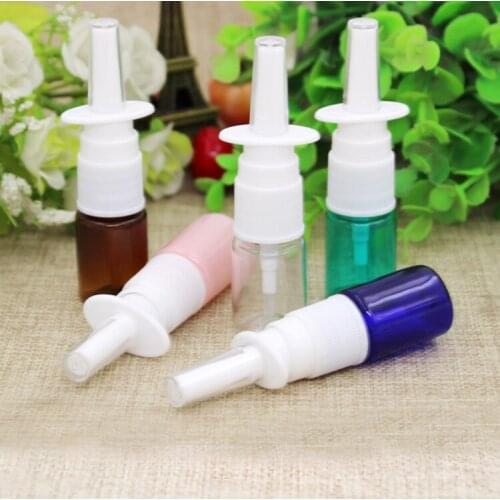 10/50/100pcs Empty 5ml plastic Nasal Spray Bottles Pump Sprayer Mist Nose Mini Sample Travel Portable Cosmetic Liquid Containers