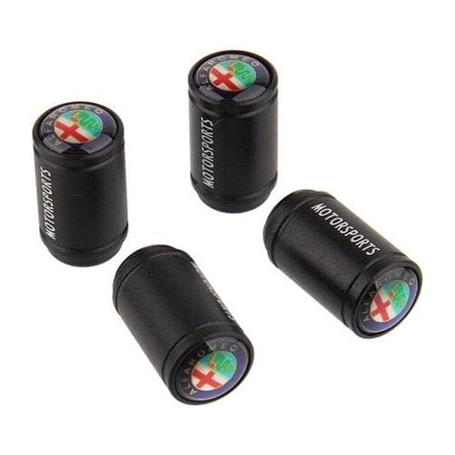 20 sets Metal black Tire Valve Caps For Alfa Romeo Giulia Mito Brera 159 156 147 147gt 155 Spider Giulietta Good quality