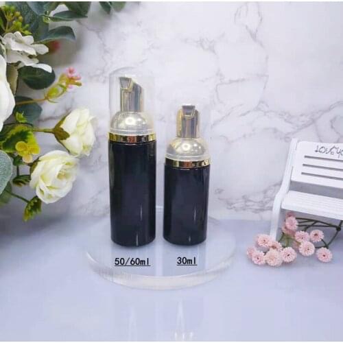 360 X 30ml/60ml Bright Black Foam Bottle Soap Mousse Liquid Dispenser Plastic Shampoo Lotion Dispenser Pump Bottles -for Travel