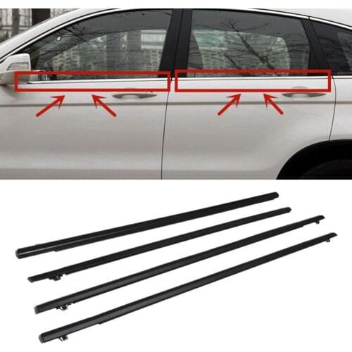 For Honda City 2009-2014 2015-2018 Car Window Moulding Trim Weatherstrips Seal Exterior Auto Accessories 4pcs