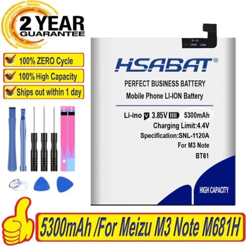 HSABAT 5050mAh Battery for Meizu M3 Note M681H M681 BT61 L681H L-version Batteries