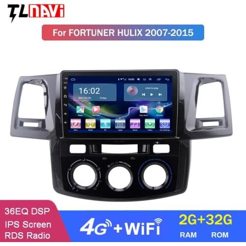 4G LTE 2G RAM 9 Inch Android 10 GPS Navigation For Toyota Fortuner 2007-2015 Hulix Car Multimedia Player