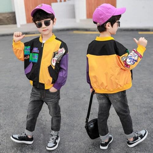 Baseball Uniform Spring Autumn Boy Coat Jackets Overcoat Top Kids Teenage Gift Children Clothes Gift Formal School High Quality