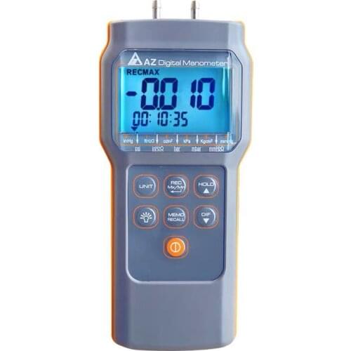 AZ82012 1psi Digital Differential Pressure Gauge Pressure Manometer 11 Units for Selection