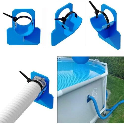 Swimming Pool Pipe Holder Mount Supports Pipes 30-37mm Fits for Intex Bestway Above Ground 32mm Hose Outlet with Free Cable Tie
