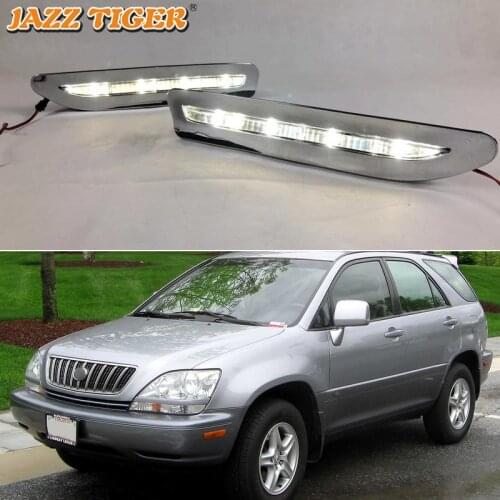 Daytime running lights For Lexus RX300 RX330 RX350 1999 2000 flexible Drl with turn signals LED for cars auto fog headlights