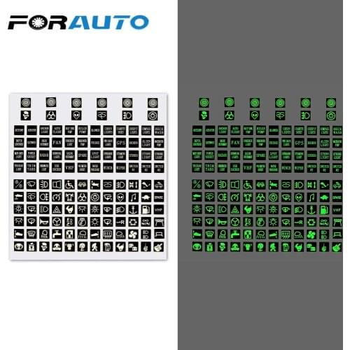 FORAUTO PVC Luminous Car Sticker Rocker Switch Label Decal Circuit Panel For Marine Truck Instrument Switches Relays Decor