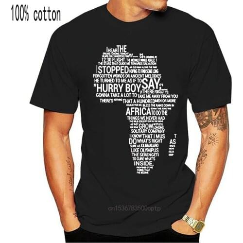 Toto Africa Lyrics I Bless The Rains Down T Shirt Black Cotton Men T-Shirt Cool Casual pride t shirt men Unisex Fashion tshirt
