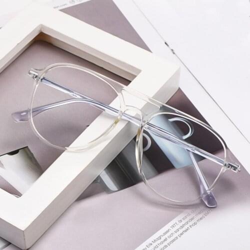 Gmei Optical Retro Transparent Glasses Frames Ultra Light TR Double Beam Glasses Frame For Womens Spectacles 6537