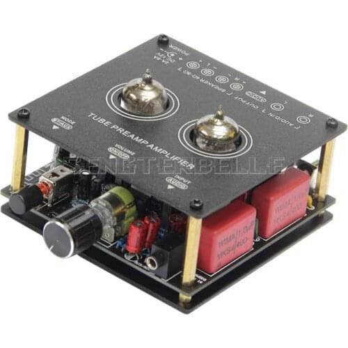 HiFi Mini TDA7377 2.0 High Power Tube Amplifier Preamp Desktop Bluetooth Headphone Amplifier