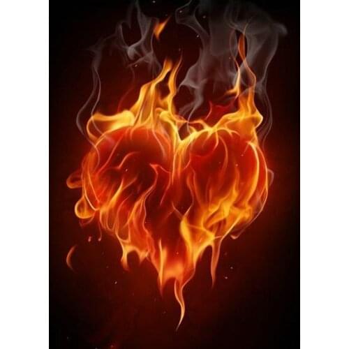 JMINE Div 5D Hearts fire Full Diamond Painting cross stitch kits art High Quality Scenic 3D paint by diamonds