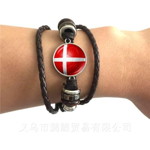 Classic Football Bracelet 2018 World Cups National Flag Panama,Australia,Egypt,Argentina,Russia,Denmark,Poland,Soccer Souvenirs