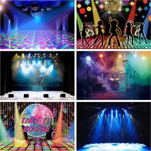 Laeacco Stage Backdrops Music Show Shiny Spotlight Speaker Party Child Portrait Photographic Backgrounds Photocall Photo Studio