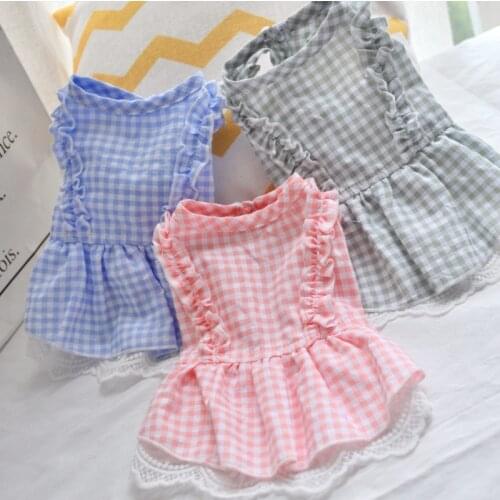 Cat Puppy Small Dog Dress Summer Pet Clothes Yorkshire Terrier Pomeranian Poodle Bichon Schnauzer Dog Clothing Princess Skirt