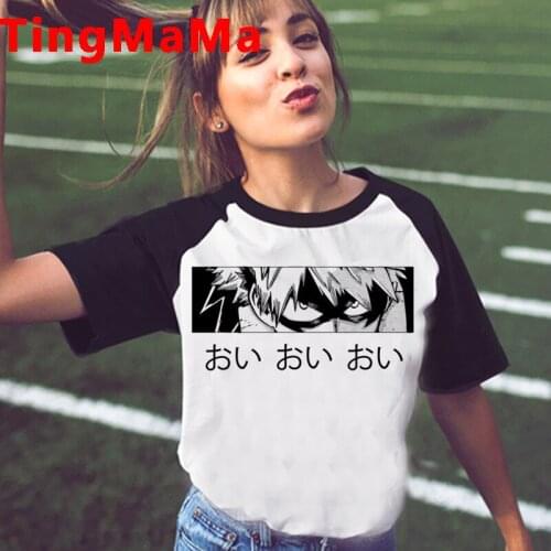 Hot Japanese Anime My Hero Academia T Shirt Women Kawaii Bakugou Unisex Boku No Hero Academia Todoroki Graphic Tees Female
