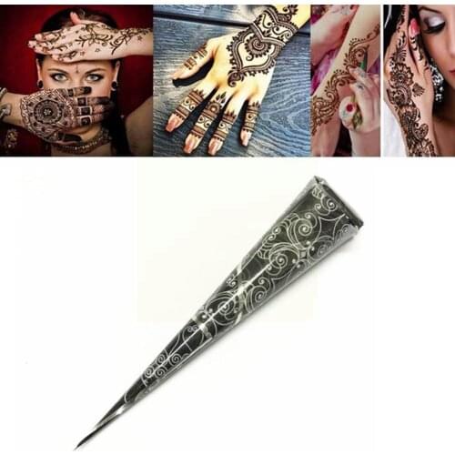 Korean Tattoo Ointment Face Painting DIY Makeup Black Painted Hand Henna Temporary Lasting Creative Cream Tattoo T9U7
