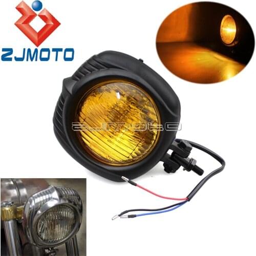 Motorcycle 4" Headlight Electroline Bronze Headlight For Harley Dyna Sportster Touring Breakout Chopper Vintage Headlamp