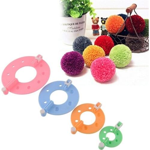 Pom Pom Maker Fluff Ball Weaver Knitting Needle DIY Tool Set Bobble Craft 8PCS