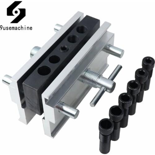 Doweling Jig Kit Woodworking Self-Centering Hole Locator Jig Drill Guide Set Metric/Inch Vertical Puncher Carpentry Tools