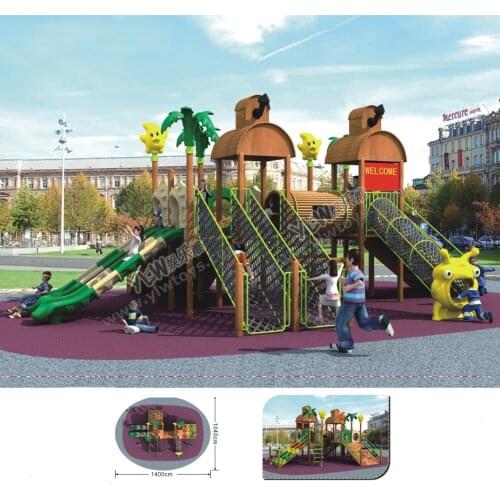 Antirot Kindergarten Wooden Playground Equipment CE/TUV/ISO Certified climbing net Safety Kids Outdoor Play Facilities