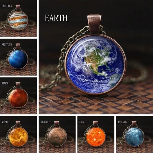 Nebula Planet Necklace Galaxy Astronomy Dome Glass Pendant Solar System Jewelry Space Universe Necklace Milky Way Jewelry
