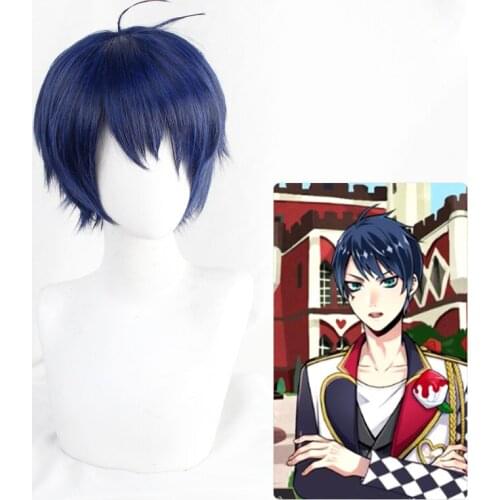 Twisted Wonderland Deuce Spade Cosplay Wig Heat Resistant Synthetic Hair Wig + Wig Cap Halloween