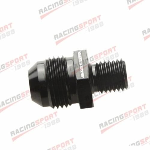 Straight Male 8AN AN8 AN-8 Flare To M12x1.5 Metric Fitting Adapter Black