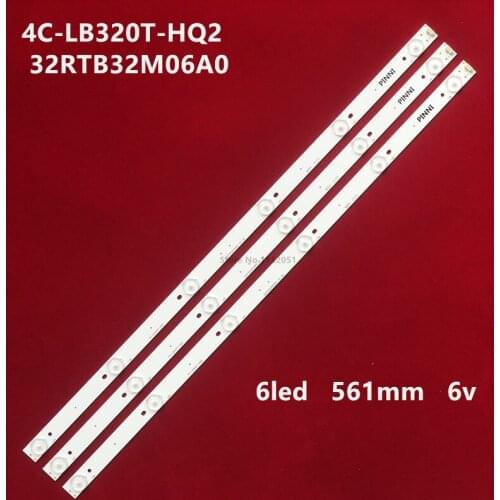 LED backlight strip for Sanyo 32"TV LED-32B500 32CE650 LED32C371 4C-LB320T-HQ2 32RTB32M06A0 6led 561mm