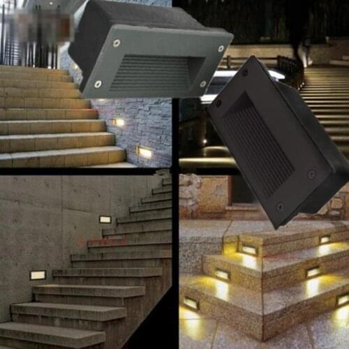 Waterproof 3W LED Wall Conner Lamps 3x1W LED Underground Light IP65 for Garden Yard Path Corridor Deck Spotlight 110V 220V DC12V