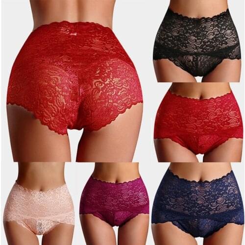 Plus Size Sexy Lace Underwear Women Panties Briefs for Female hipster Underpant Knickers Lingeries Briefs