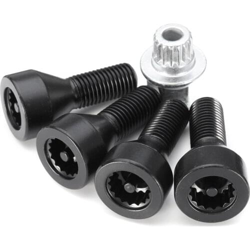1 Set M12 x 1.5 Wheel Lock Set Black Lug Bolts For BMW E32 E34 1 3 5 6 Series Mini #36136786419 #36131180882 #36136764057