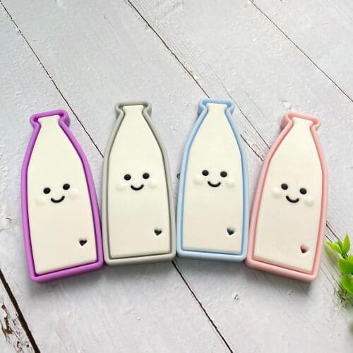 1pcs Baby bottle Teether Rodent BPA Food Free Silicone Teething Nursing Pacifier Clip Silicone Teether