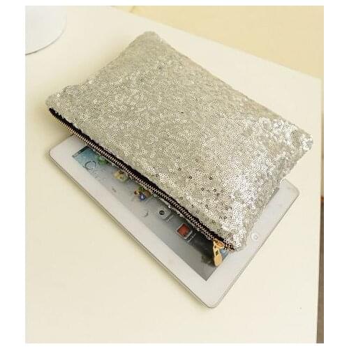 2pcs/lot woman Dazzling Sequins Handbag Party Evening Bag Wallet Purse Glitter Spangle Day Clutches 25*16*6cm