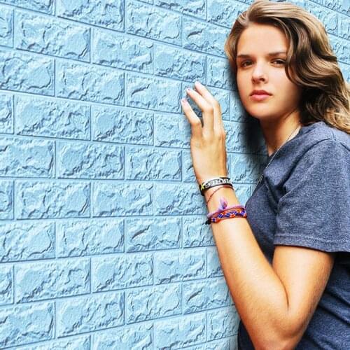 European Style Foam Brick 3D Wall Sticker Living Room TV Background WallPaper Self-Adhesive Wall Sticker Factory Wholesale