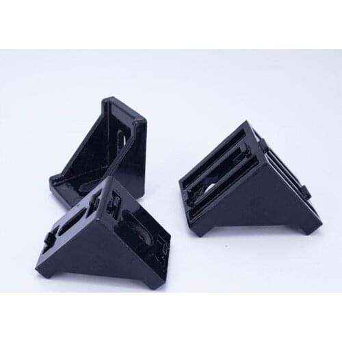 5pcs/10pcs 3030 Corner Bracket Fitting Black Angle Aluminum Connector 3060 4040 4080 for Industrial Aluminum Profile