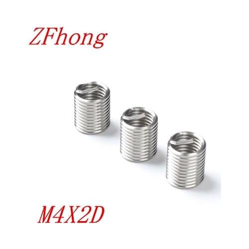 50pcs M4 M4*2D stainless steel wire thread insert
