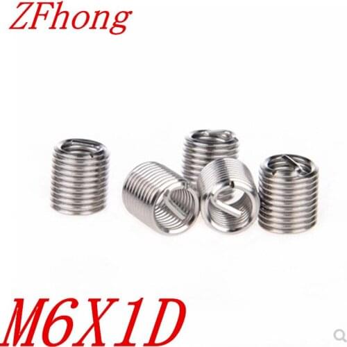 50pcs M6 M6*1D wire thread coil insert for thread repair,coil insert